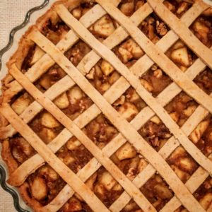 crostata di mele e noci senza zucchero