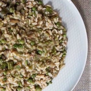 RISOTTO PRIMAVERA: ASPARAGI, Carciofi e piselli